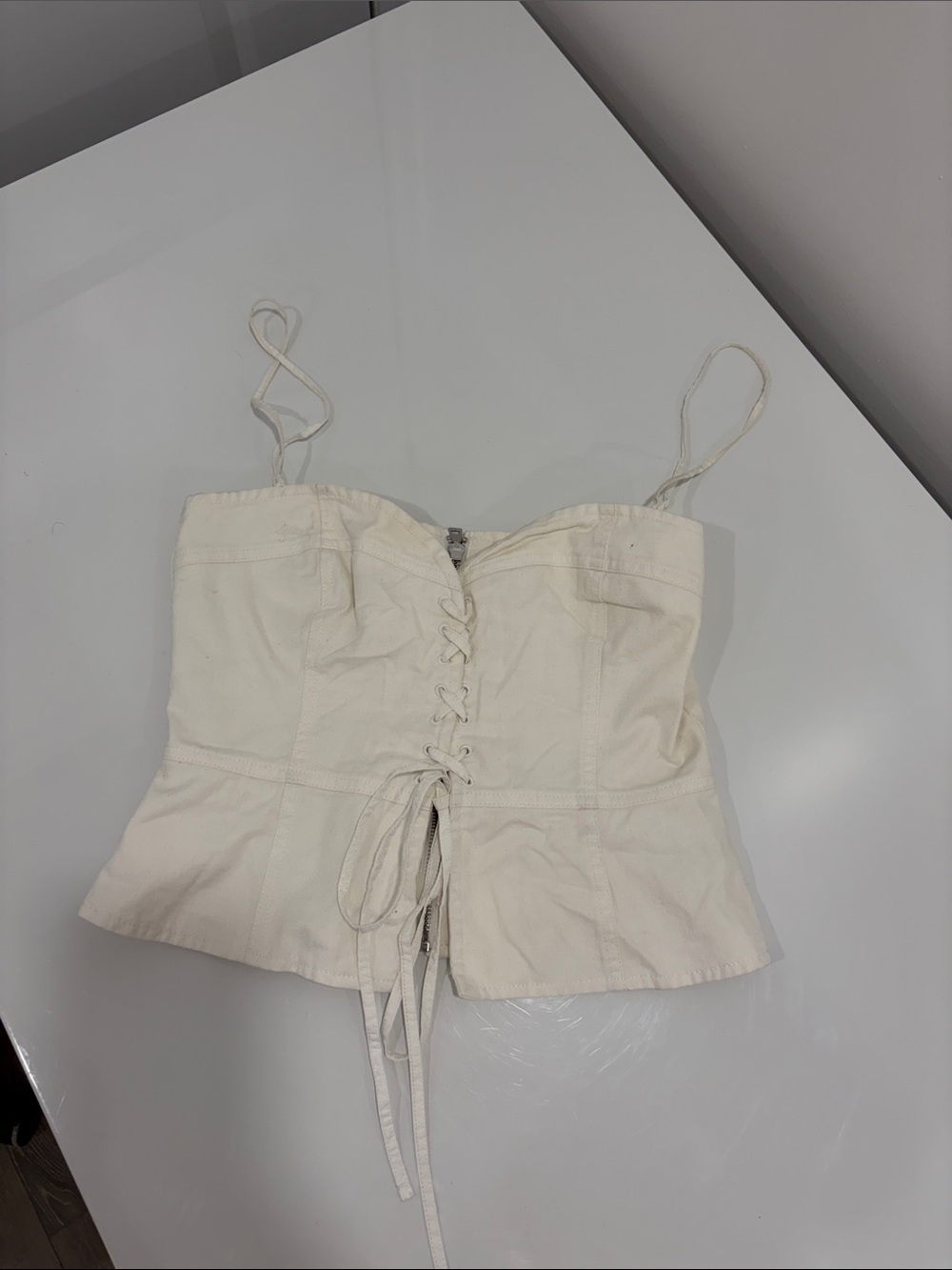 Wilfred Jean Crop Top with Tie